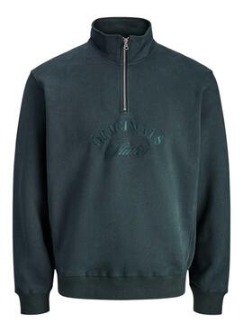 Sweat-shirt Jack and Jones Bleecker vert pour homme
