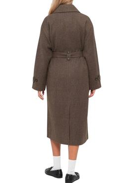 Manteau Only Gina marron pour femme