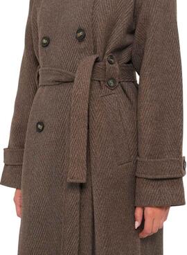 Manteau Only Gina marron pour femme