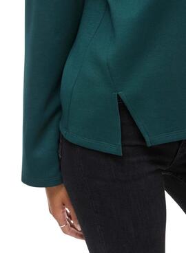 Sweat-shirt Vila Visiffi vert pour femme