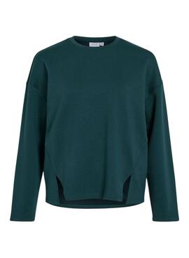 Sweat-shirt Vila Visiffi vert pour femme