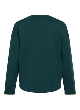 Sweat-shirt Vila Visiffi vert pour femme