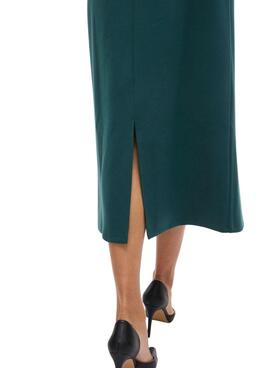 Jupe midi verte Vila Visiffi pour femme