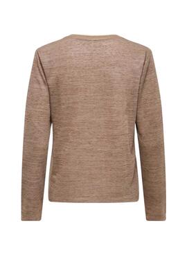 T-shirt Only Beatrice chameau pour femme