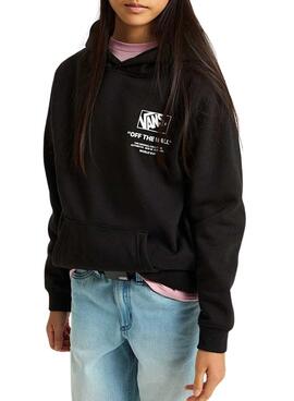 Sweat à capuche Vans Stockpile noir pour fille et garçon