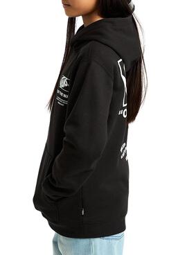 Sweat à capuche Vans Stockpile noir pour fille et garçon