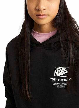 Sweat à capuche Vans Stockpile noir pour fille et garçon