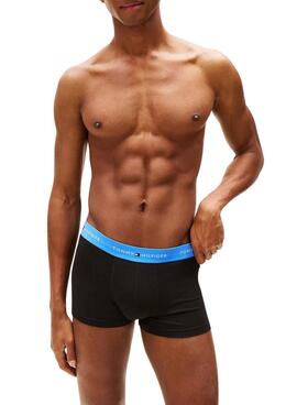 Ensemble de 3 caleçons Tommy Hilfiger Trunk Signature noirs pour homme.