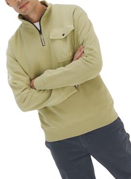 Sweatshirt Le Poulpe Perkins poche verte pour homme