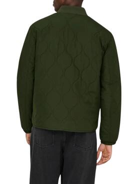 Veste matelassée verte pour homme Only and Sons, modèle Anton