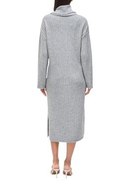 Robe Vila Vilassia en tricot col roulé gris pour femme