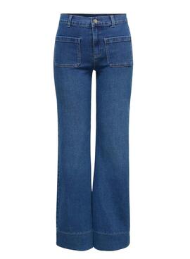Pantalon en denim Only Cypress avec poches évasées pour femme
