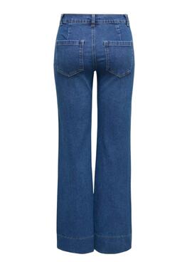 Pantalon en denim Only Cypress avec poches évasées pour femme