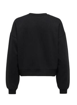 Sweatshirt Only Best negro print pour femme