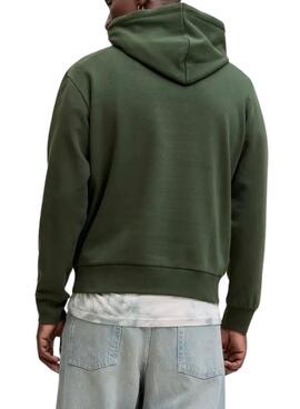 Sweat à capuche Jack and Jones Vert Olive pour homme