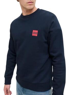Sweat à capuche Jack and Jones Brandy bleu marine pour homme