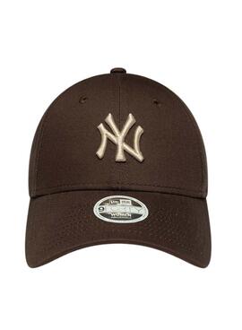 Casquette New Era Essential Midi 9FORTY marron pour femme.