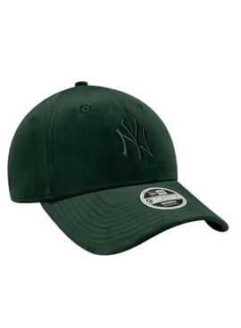Casquette New Era Velour 9FORTY New York Yankees verte pour femmes