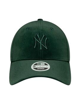 Casquette New Era Velour 9FORTY New York Yankees verte pour femmes