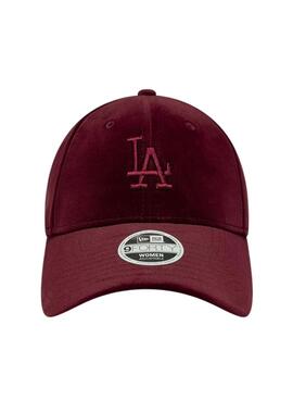 Casquette New Era Velour LA Dodgers 9FORTY bordeaux pour femme