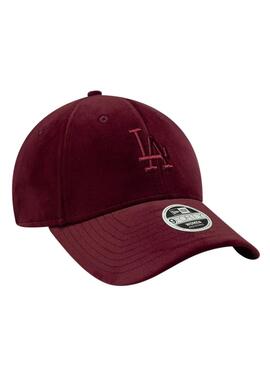 Casquette New Era Velour LA Dodgers 9FORTY bordeaux pour femme