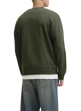 Sweatshirt Jack and Jones Pam verte pour homme