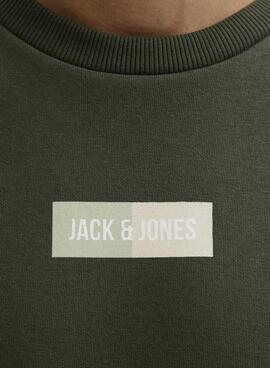 Sweatshirt Jack and Jones Pam verte pour homme