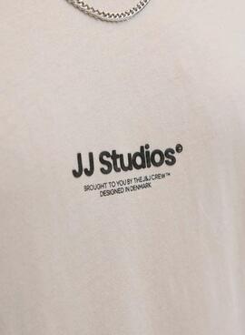 T-shirt Jack and Jones Soho beige pour homme