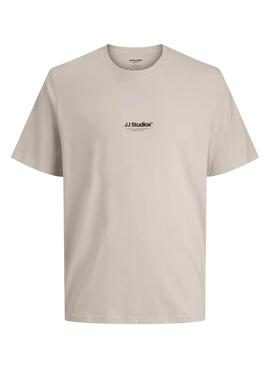 T-shirt Jack and Jones Soho beige pour homme