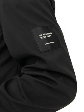 Sweat à capuche zippé Jack and Jones Basic noir pour homme