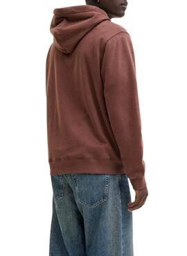 Sweat à capuche marron Jack and Jones Bleecker pour homme