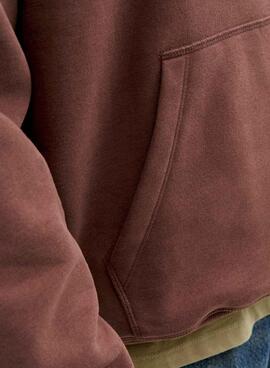 Sweat à capuche marron Jack and Jones Bleecker pour homme