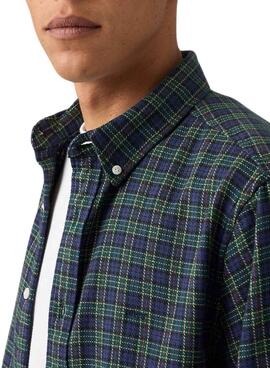 Chemise Levis Authentic Button à carreaux verts pour homme