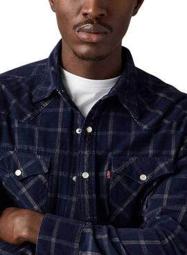 Chemise Levis Barstow Western marine pour homme