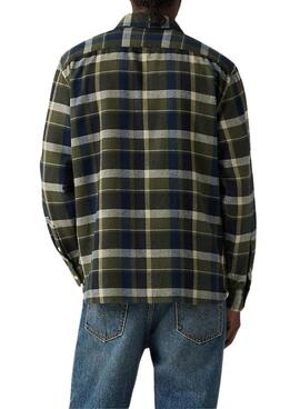 Chemise Levis Jackson Worker à carreaux verts en flanelle pour homme