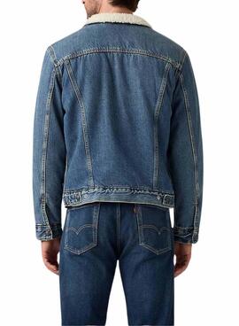 Veste en jean Levis Type 3 Sherpa Trucker pour homme