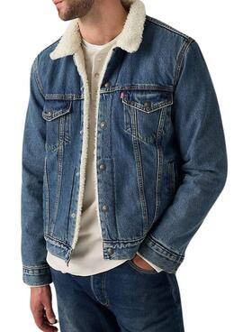 Veste en jean Levis Type 3 Sherpa Trucker pour homme