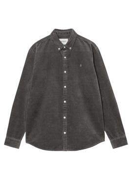 Chemise en velours côtelé gris Carhartt Madison pour homme