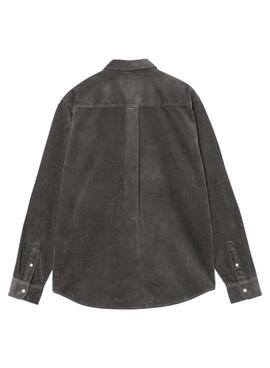 Chemise en velours côtelé gris Carhartt Madison pour homme