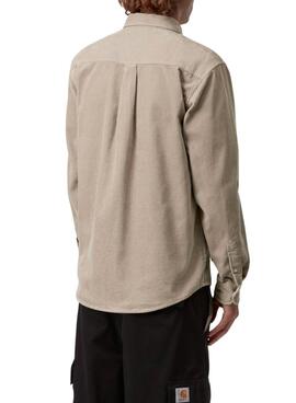 Chemise en velours côtelé beige Carhartt Madison pour homme