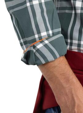 Chemise El Ganso à carreaux Brit verte pour homme