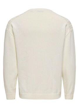 Maillot Only and Sons Lamard beige pour homme.