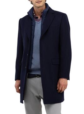 Manteau El Ganso en laine marine avec doublure matelassée pour homme