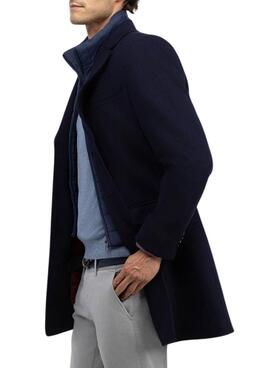 Manteau El Ganso en laine marine avec doublure matelassée pour homme