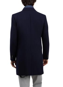 Manteau El Ganso en laine marine avec doublure matelassée pour homme