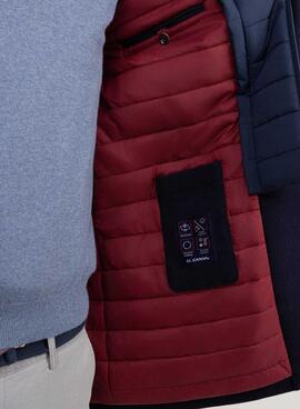 Manteau El Ganso en laine marine avec doublure matelassée pour homme