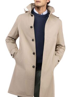 Imperméable El Ganso matelassé beige pour homme