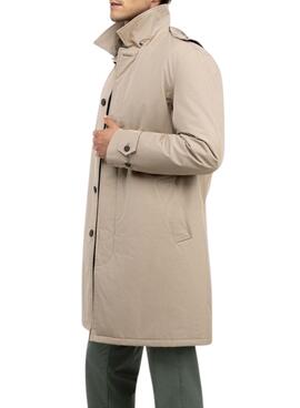 Imperméable El Ganso matelassé beige pour homme