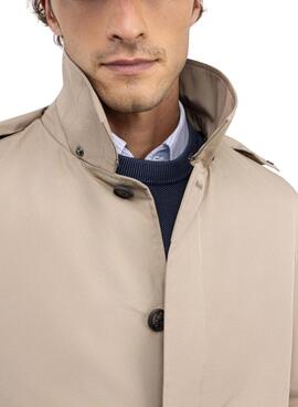 Imperméable El Ganso matelassé beige pour homme