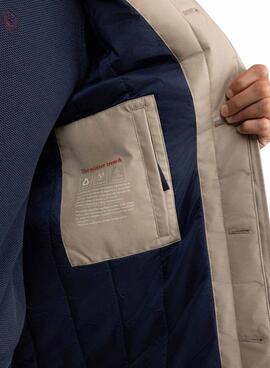 Imperméable El Ganso matelassé beige pour homme
